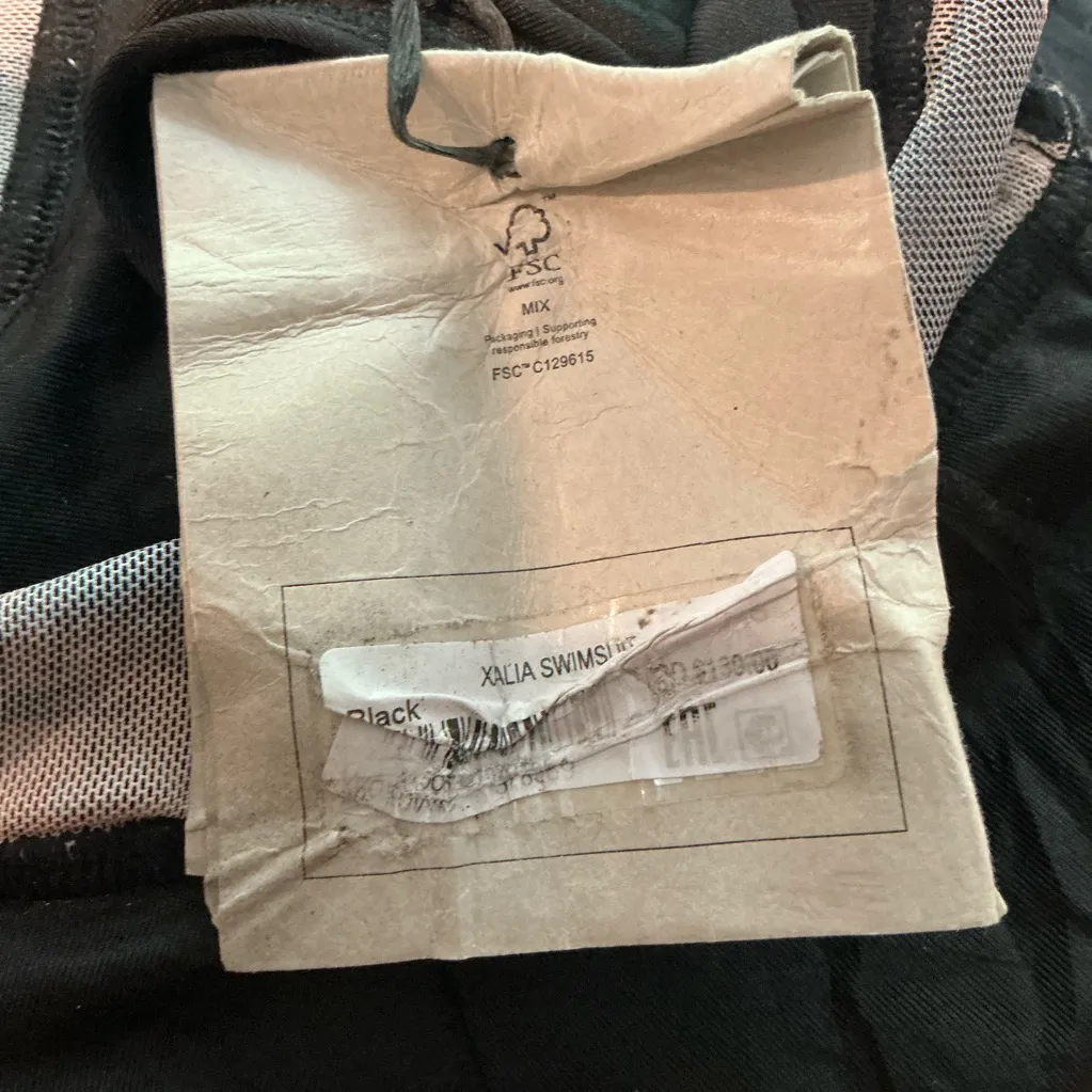 All Saints Elegant Black and Orange Women's Swimsuit Size Small - Image 4