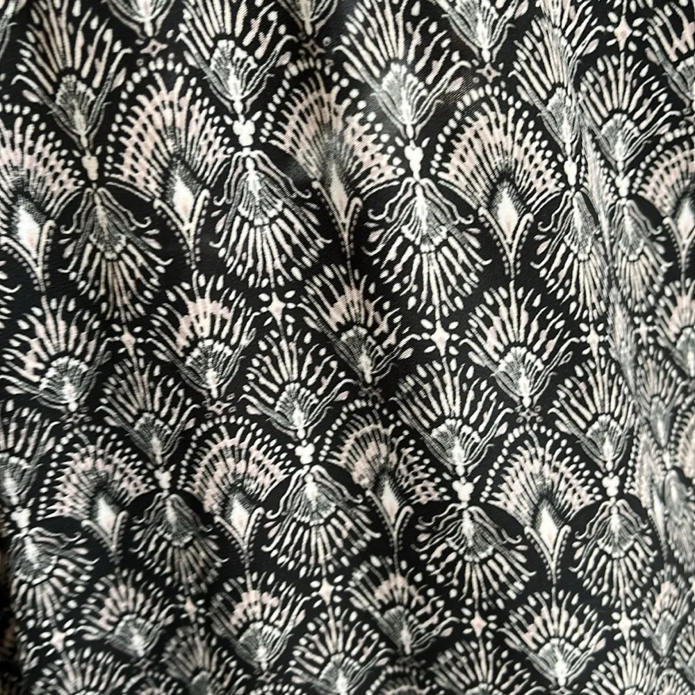 Vintage Indian silver grey pink pattern Thai buddha satin wrap belted kimono S Gray Size undefined - Image 7