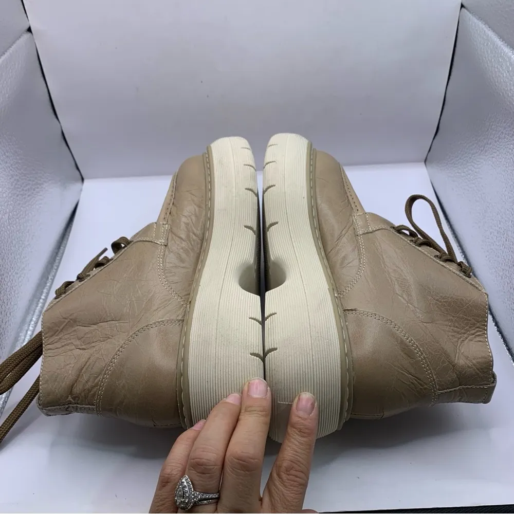 Lori’s MA’91 Women's taupe Leather Made In Italy Lace Up ankle boots 36 US 5.5 - Image 6