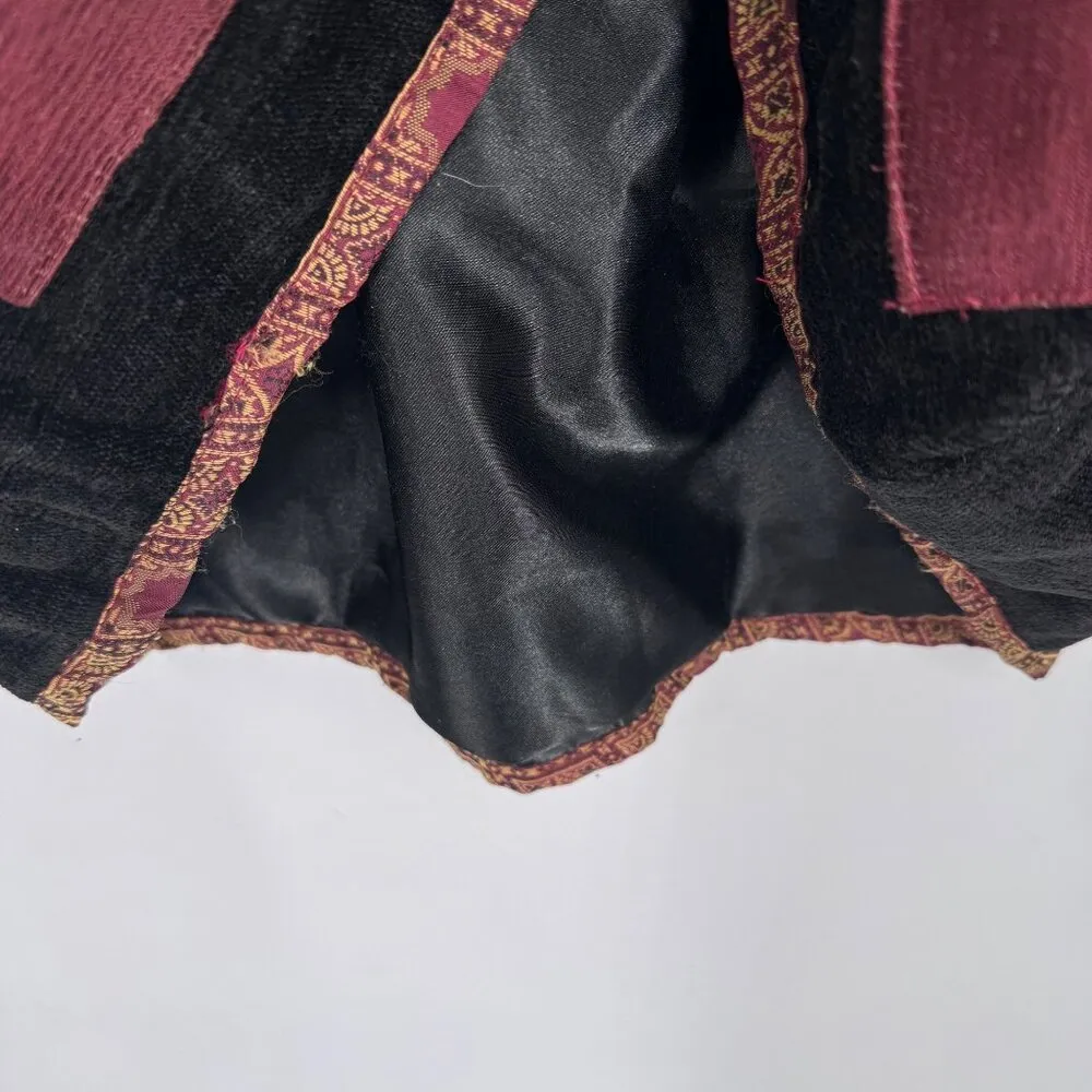 Dressbarn Jacket Women Small Black Velvet Cotton Rayon Whimsigoth Witchy Vintage - Image 12