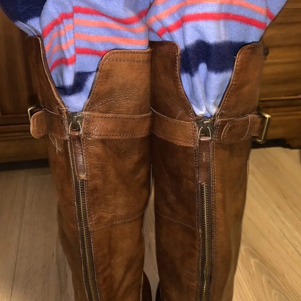 Nine West NWNETTLE brown leather knee high boots - Image 6