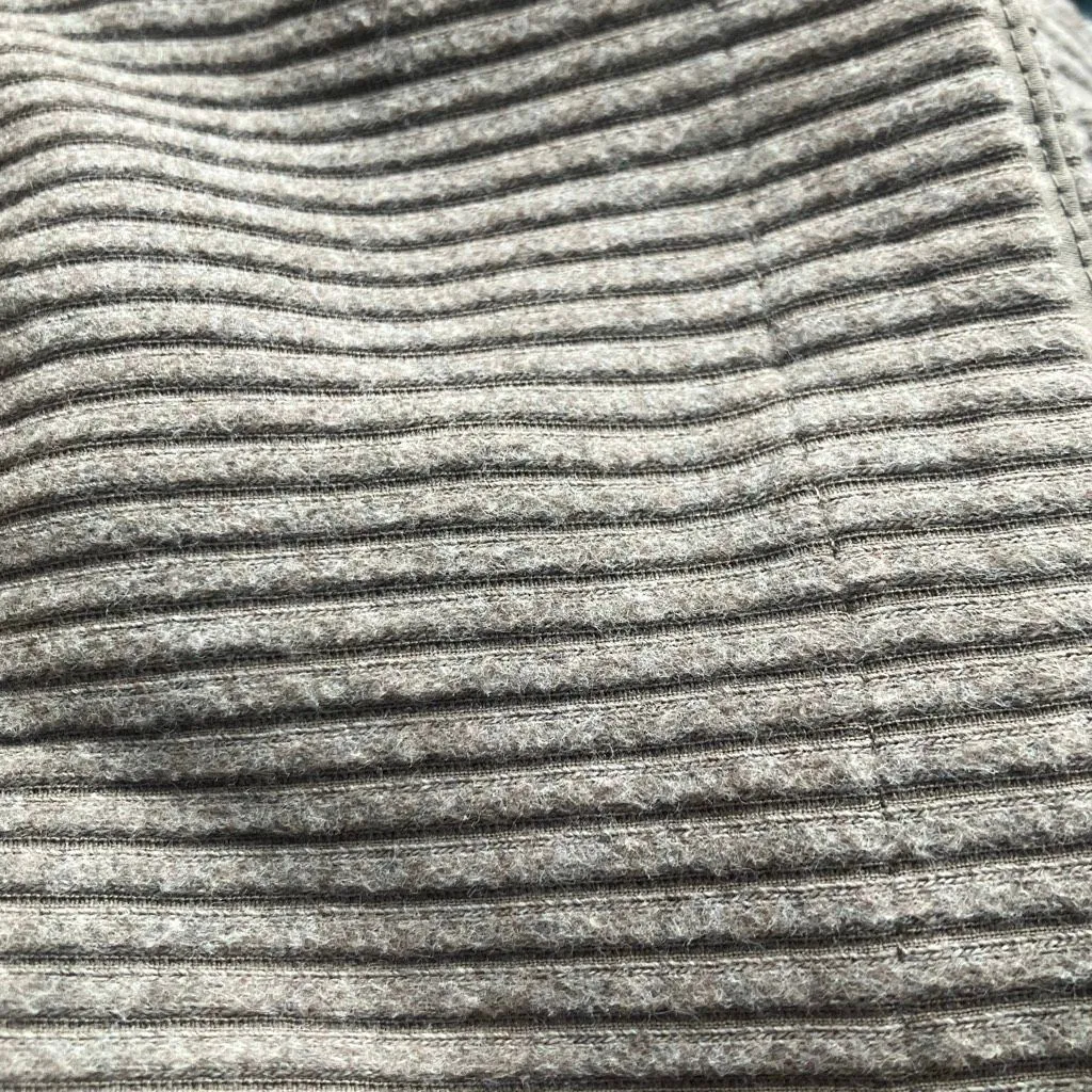 Varley Ellington V-Neck Brown Ribbed Sweatshirt Cotton Blend XL #762 - Image 10