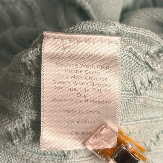 Talbots Women Cable Knit Cardigan Sweater Size Medium Fisherman Preppy Soft Girl - Image 9