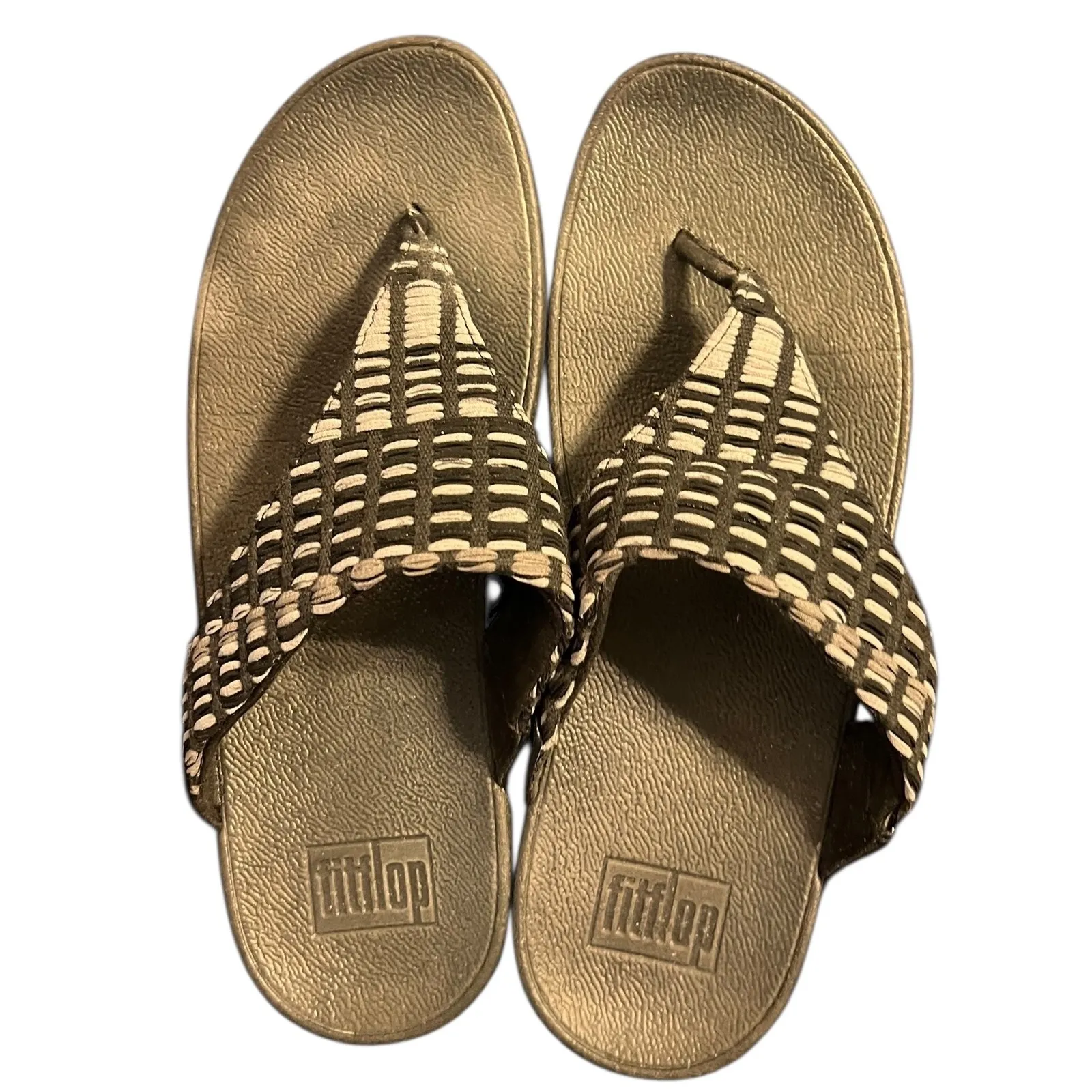 FitFlop Lulu Weave Sandals – Black – Size 8.5, style F82 - Image 2