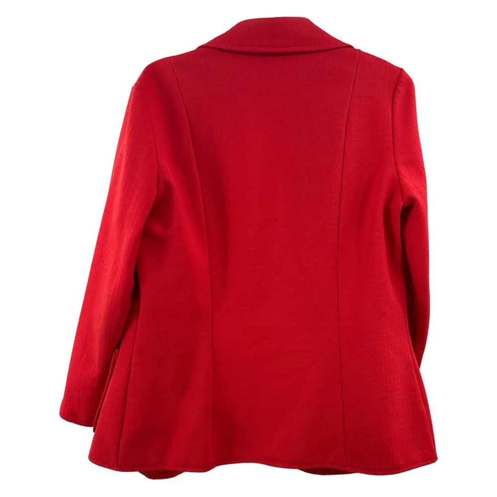 Fire Island red blazer and sleeveless open front cardigan set 13/14 vintage 70s - Image 2