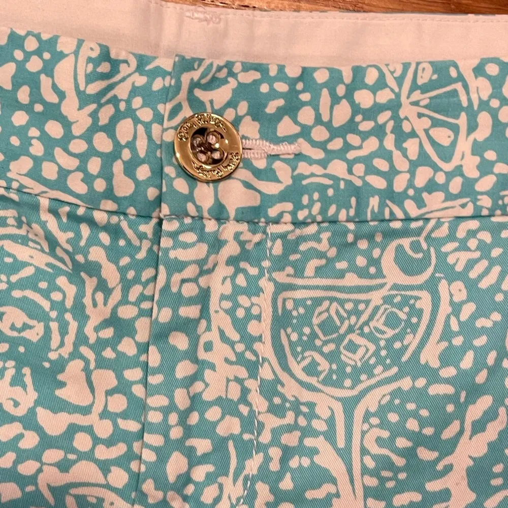 Lilly Pulitzer Shorely Blue Ice Cake The Walsh Short Size 10 Style #33092 Cotton - Image 2