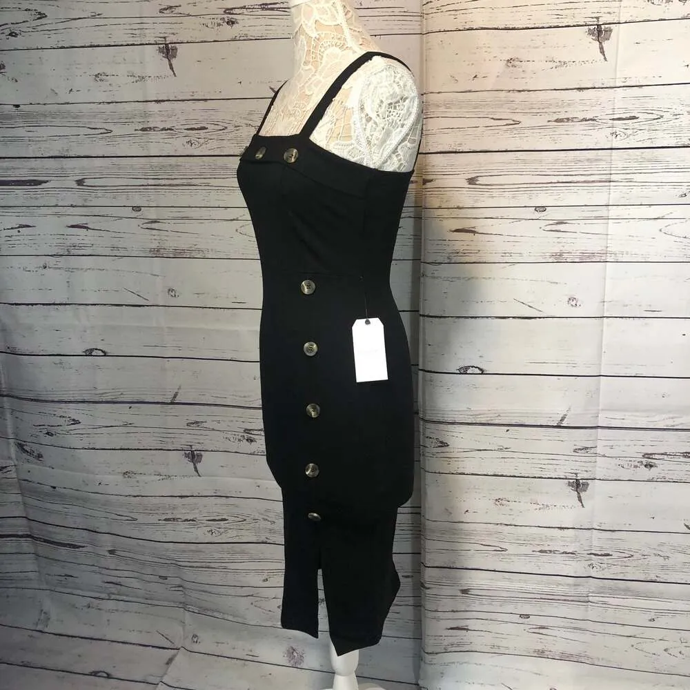 NWT STELLA LUCE Straight Pencil Silhouette Black Sexy Dress size medium - Image 7
