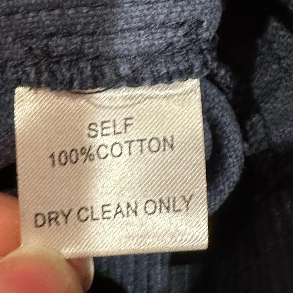 Audrey 3 +1 Light Blue Corduroy Mini Skirt Zip in Back SZ L 100 % Cotton - Image 8