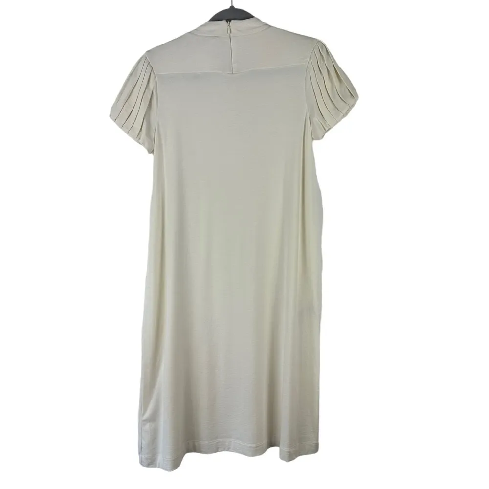 NWT Love Moschino Sz 4 Women's White Puff Short Sleeve Knit Tshirt Dress‎ - Image 9