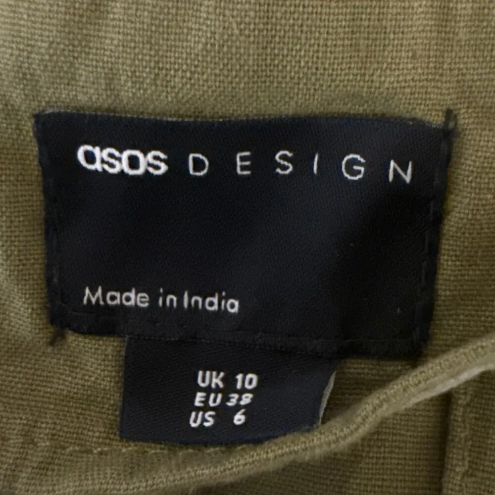 Asos Design Women's Green Sleeveless Belted Cami Camisole Romper Shorts Size 6 - Image 4