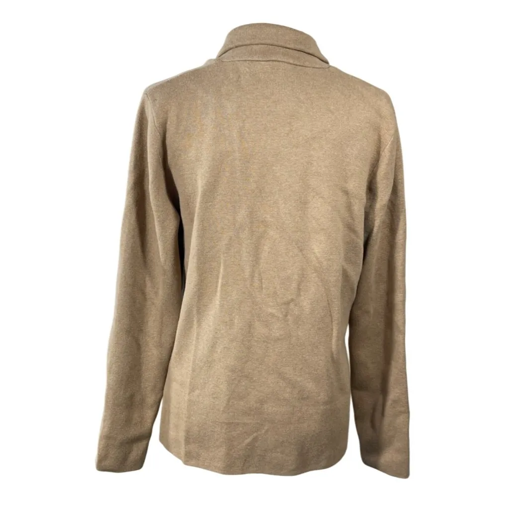 New J. Crew Factory Schoolboy Sweater Blazer Women's Size L Large Acorn Brown Ja Tan - Image 3