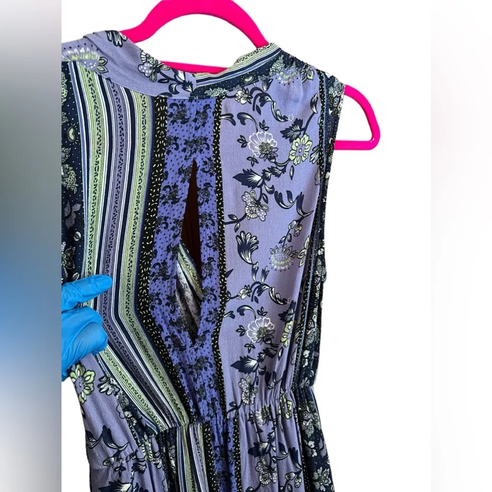 ASTR The Label Dress Womens Size XS Purple Floral High Low Maxi Wrap Revolve - Image 6