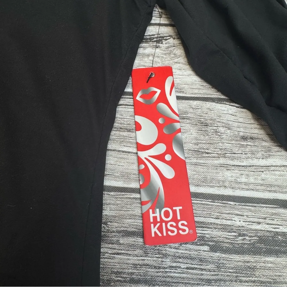 Hot Kiss Women's Black Exposed Shoulder Dress L LG Large LBD Little Black Dress - Image 9