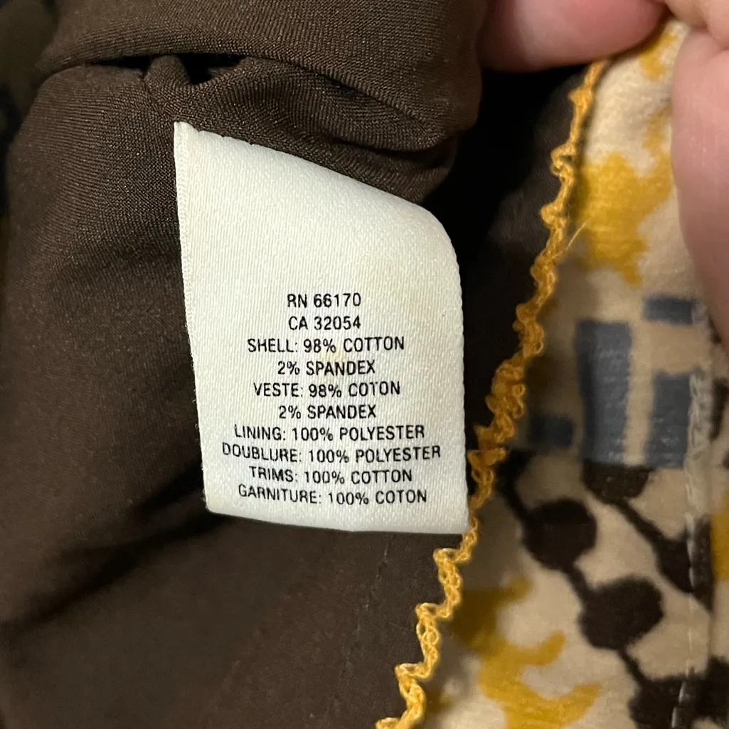 Anthropologie Maeve Velvet Houndstooth Patchwork Skirt—size 2 - Image 3