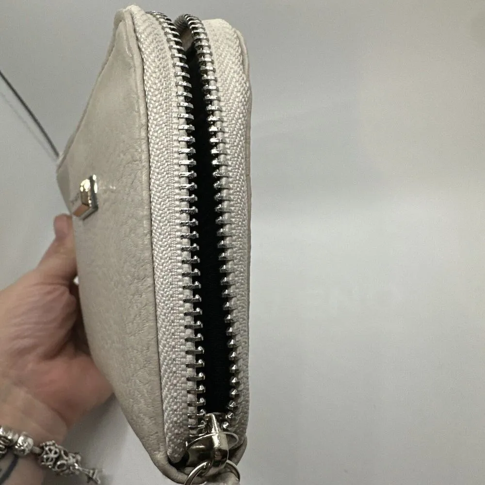 Tahari Wristlet Organizer Zip Around Gray Wallet Faux Leather RFID - Image 4