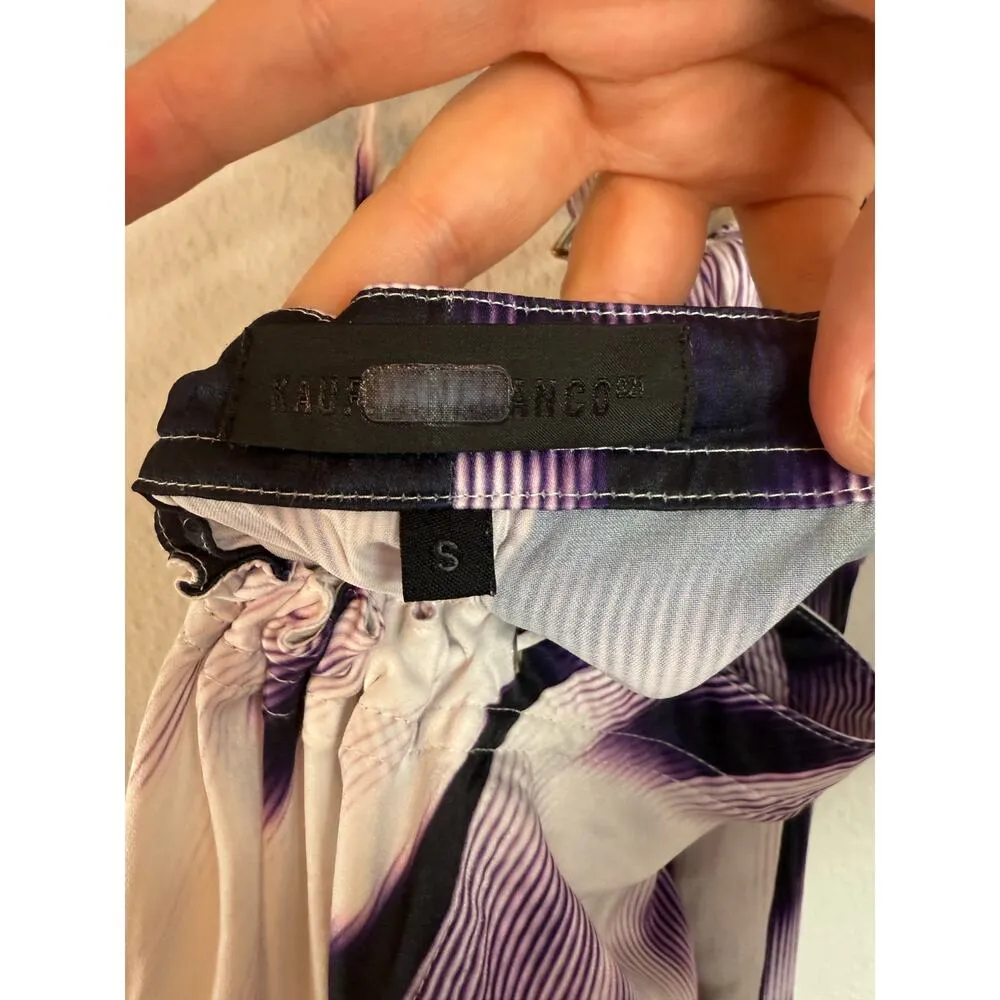 Kaufmanfranco Purple Print Halter Maxi dress size S - Image 3