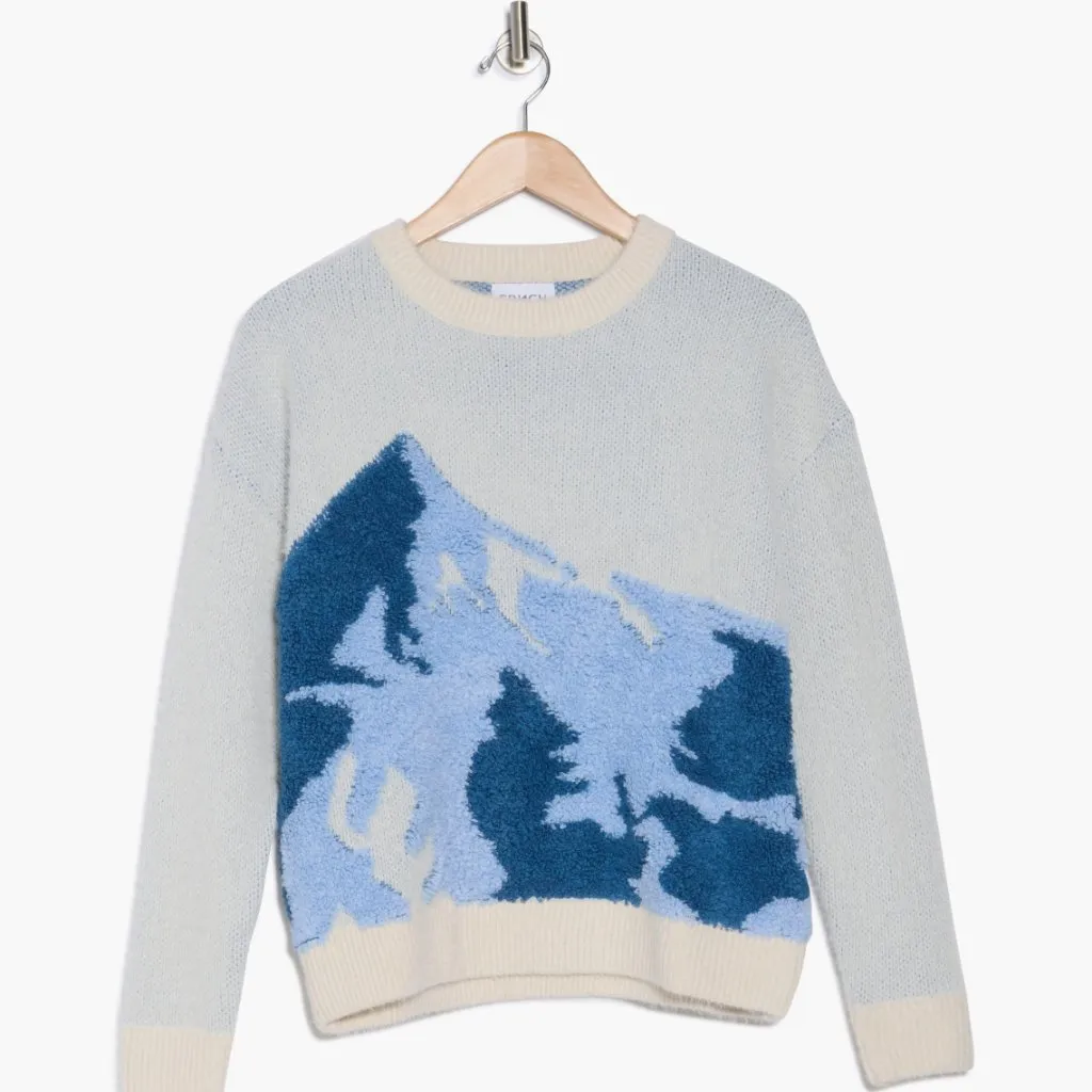 NWT FRNCH Mountain Sweater Large, CREME Blue - Image 4