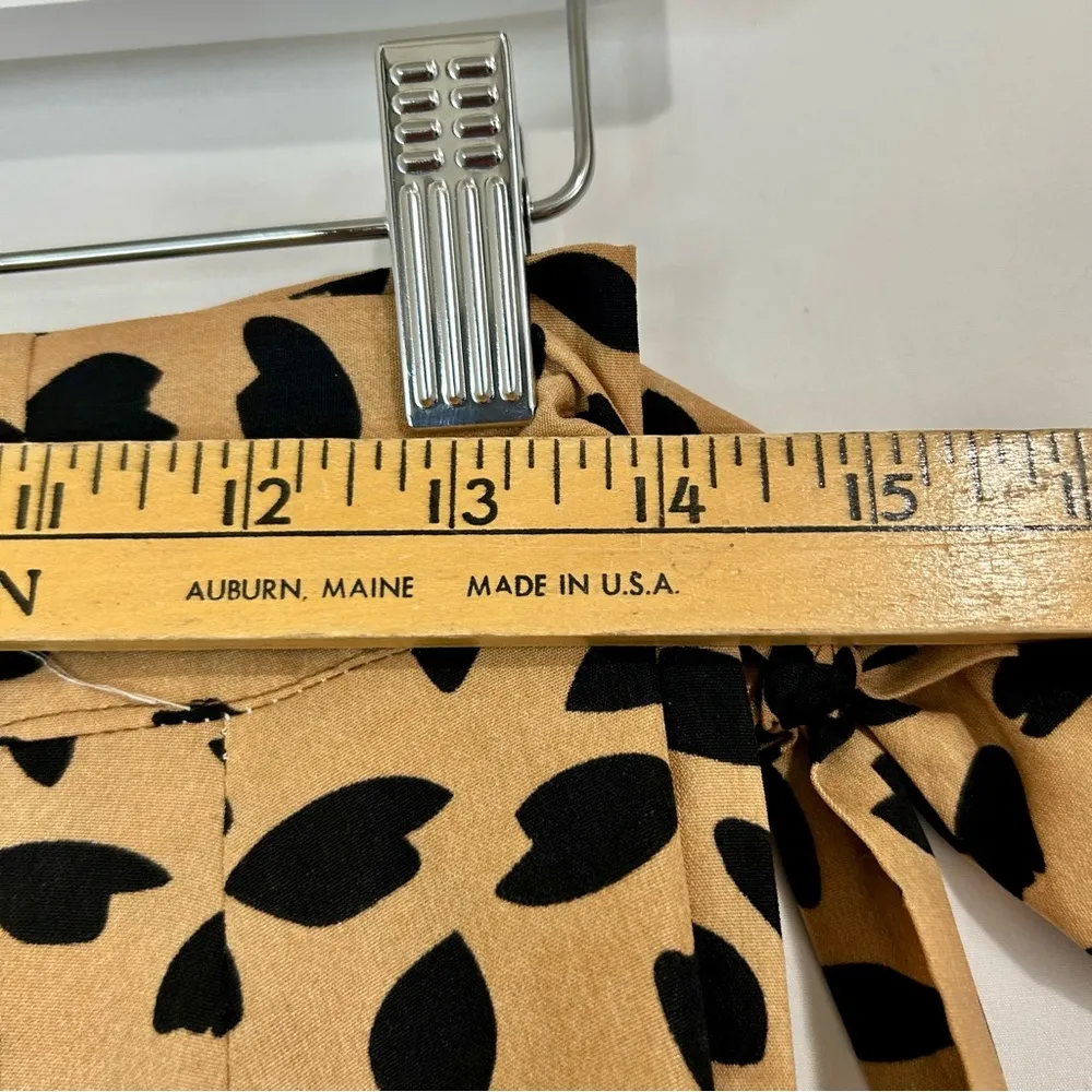 Women’s Leopard Print Wrap Maxi Dress Tan Black Size Small EUC - Image 6