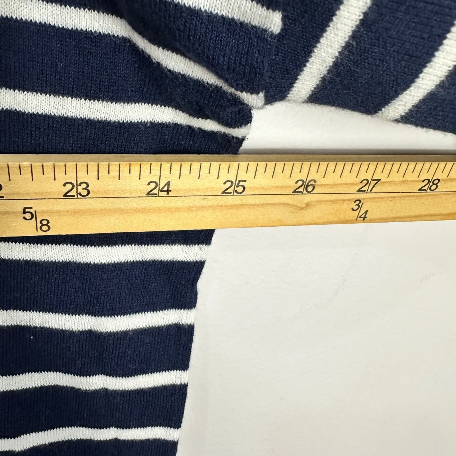 Lilly Pulitzer Top Small Navy Stripe Coastal Preppy Nautical Resort Tassel Hem - Image 6