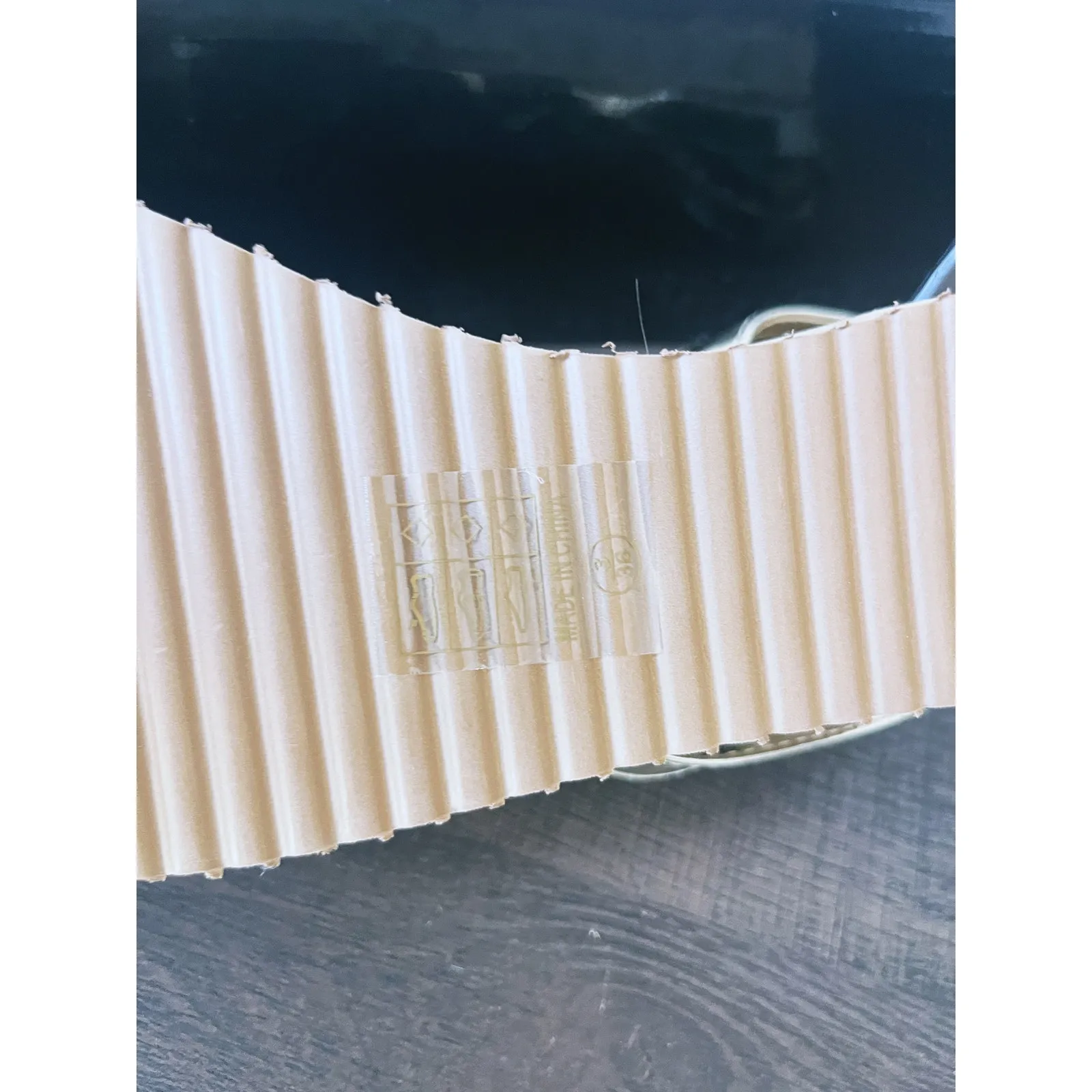 NIB Pretty Little Thing Sandals Espadrille Lace Up Platform Gold 5 Party Event - Image 5