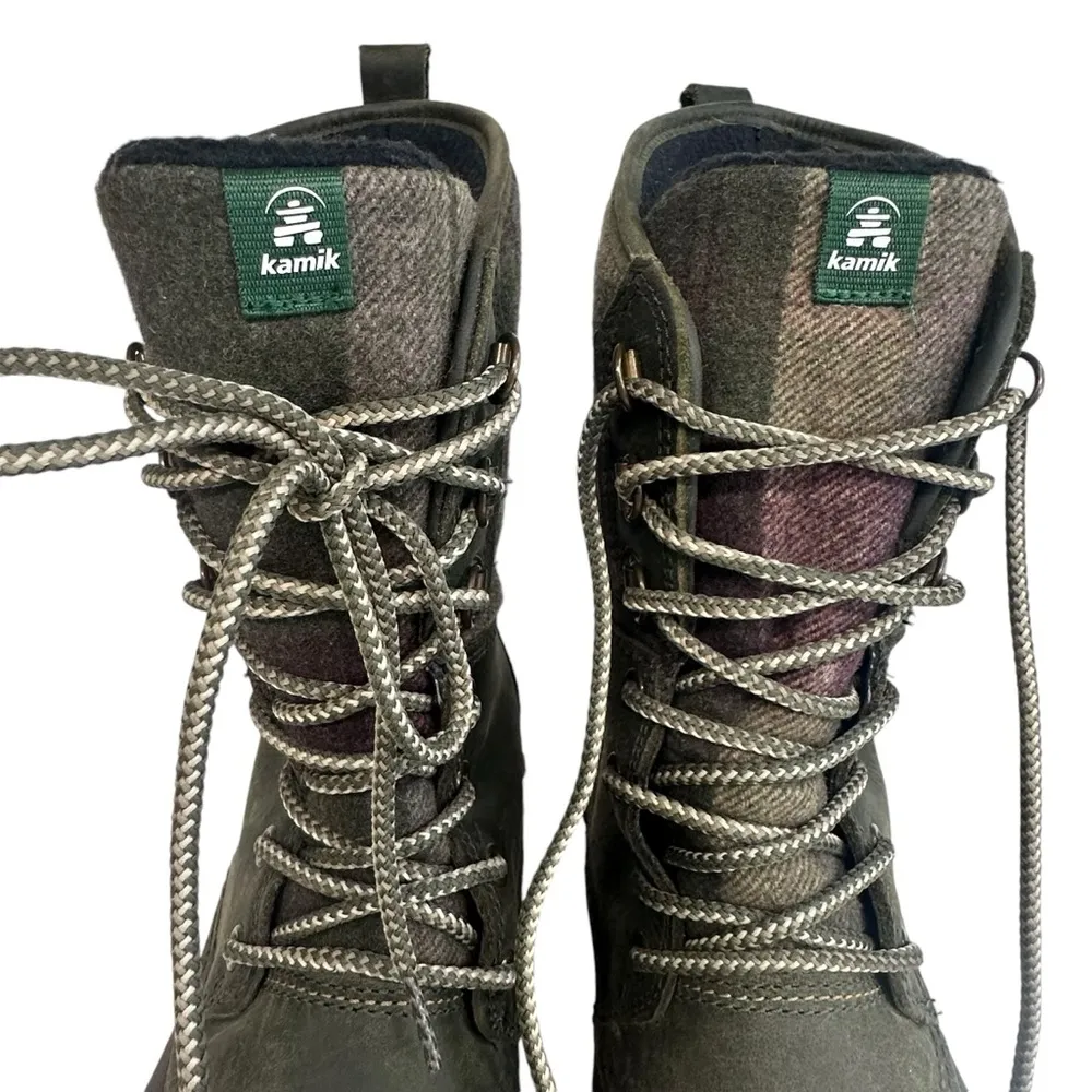 Kamik 3M Thinsulate Water Resistant Genuine Leather Lace Up High Boots Womens 7 - Image 8