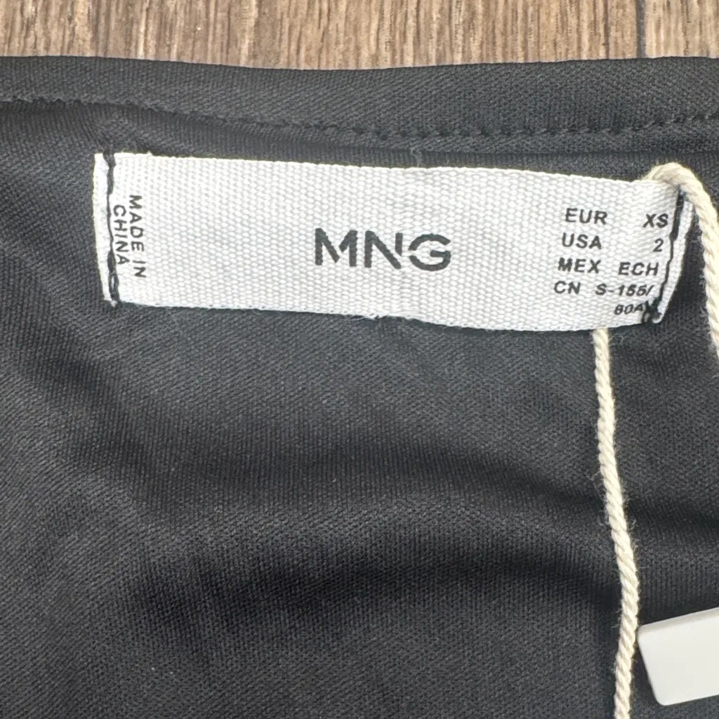 Mango Black and White Polka Dot Long Sleeve Dress - Image 2