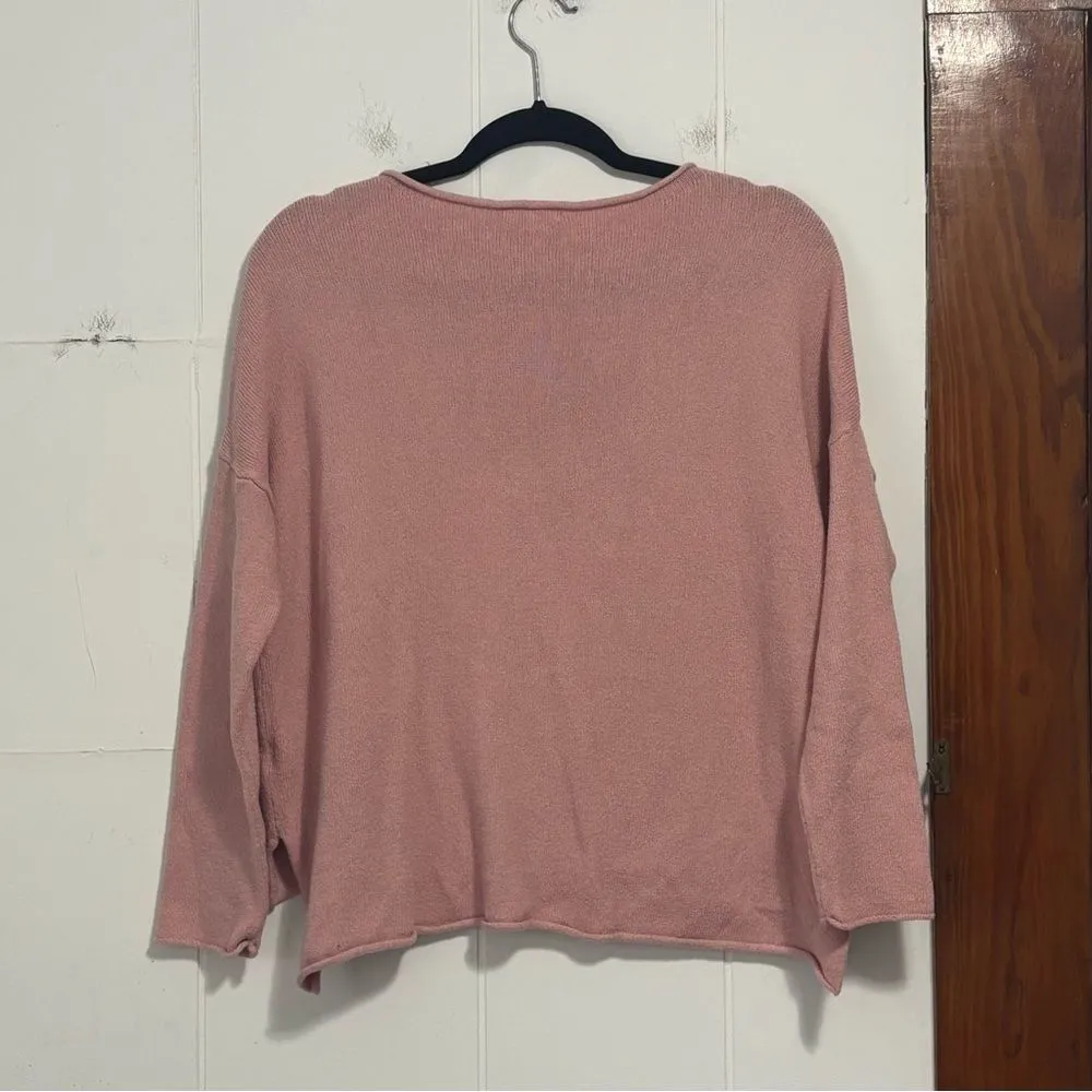 Le Lis Pink‎ Sweater Hello Beautiful Size Small - Image 4
