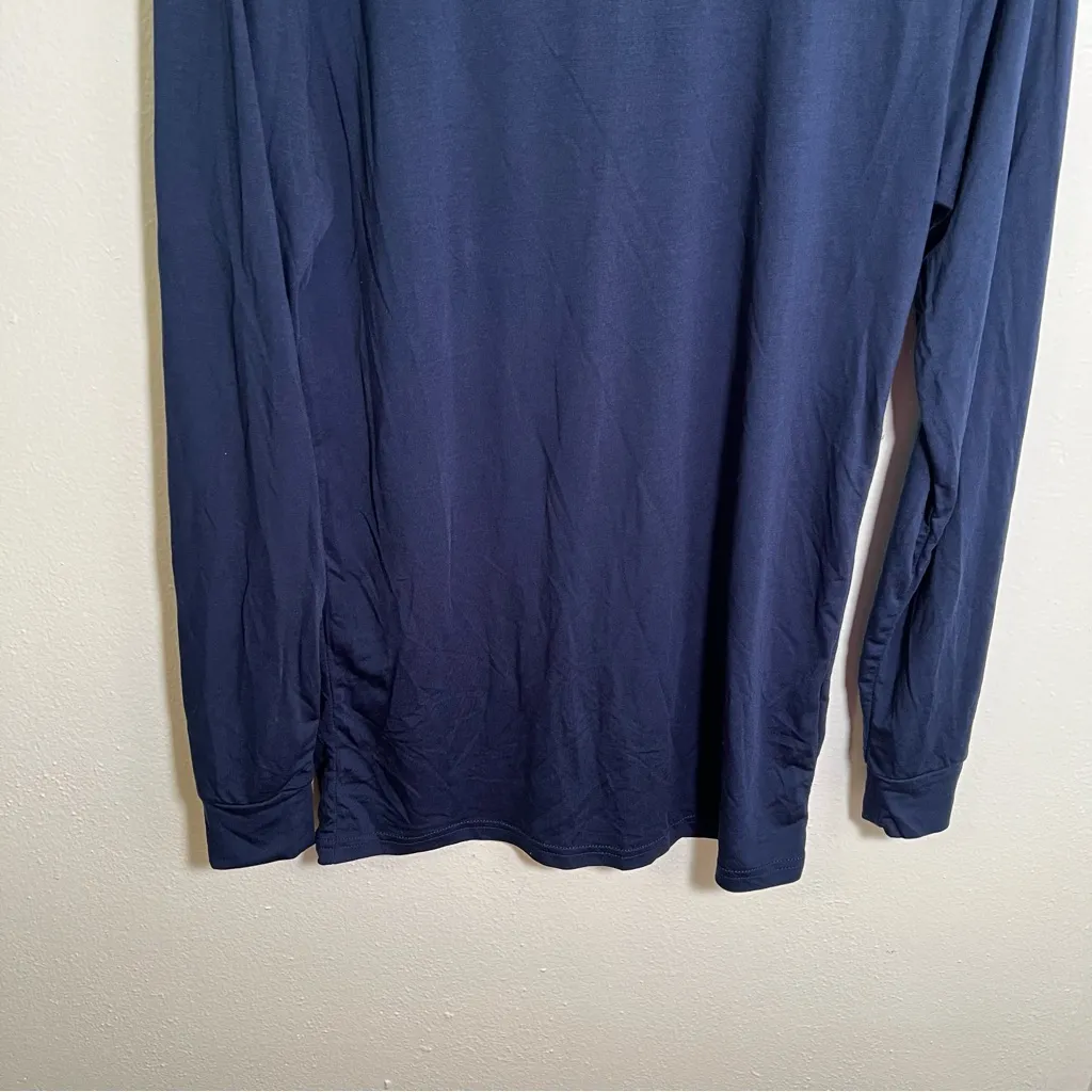 32 Degrees Cozy Heat Mock-Neck Top Navy Blue S - Image 4