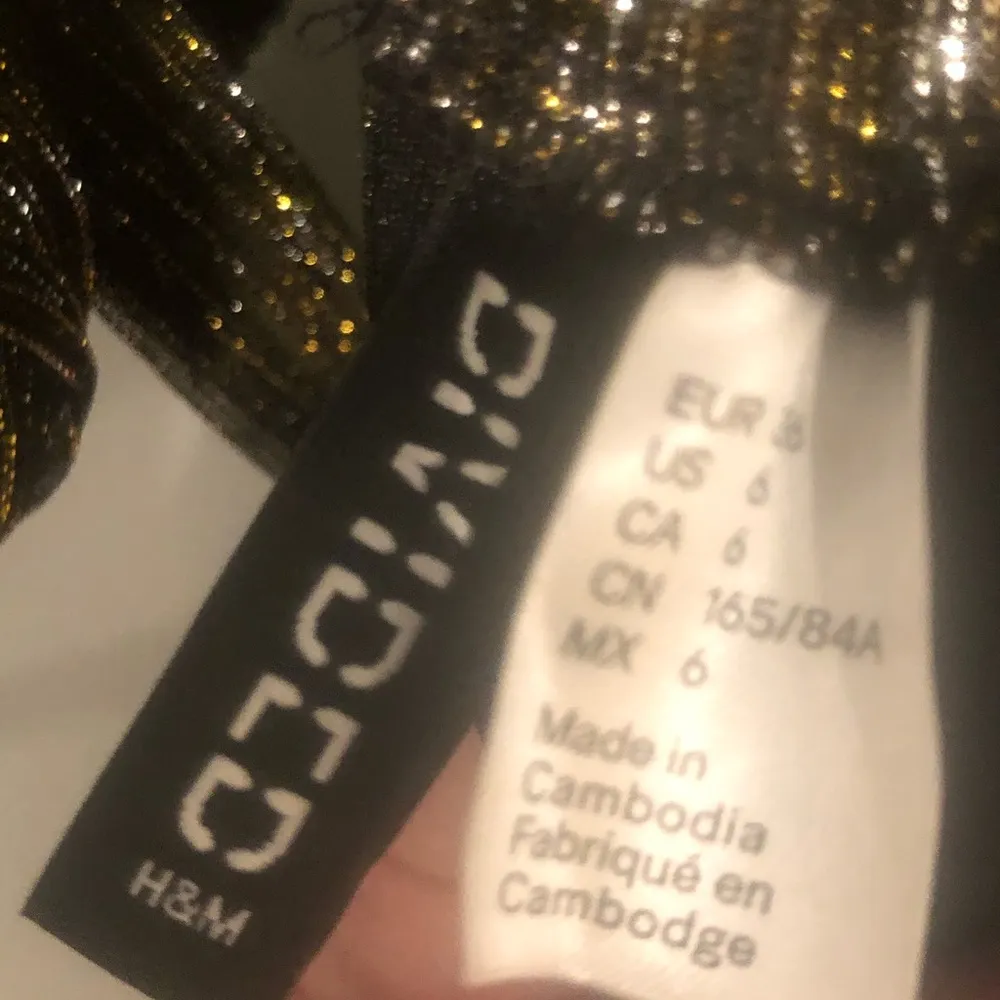 Gold Sparkly Divided H&M Dress - Image 3