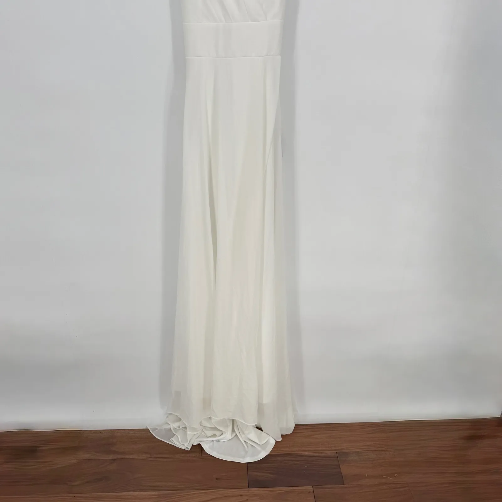 Lulus Romantic Inspiration‎ White Sleeveless Faux-Wrap Maxi Dress Size L - Image 6
