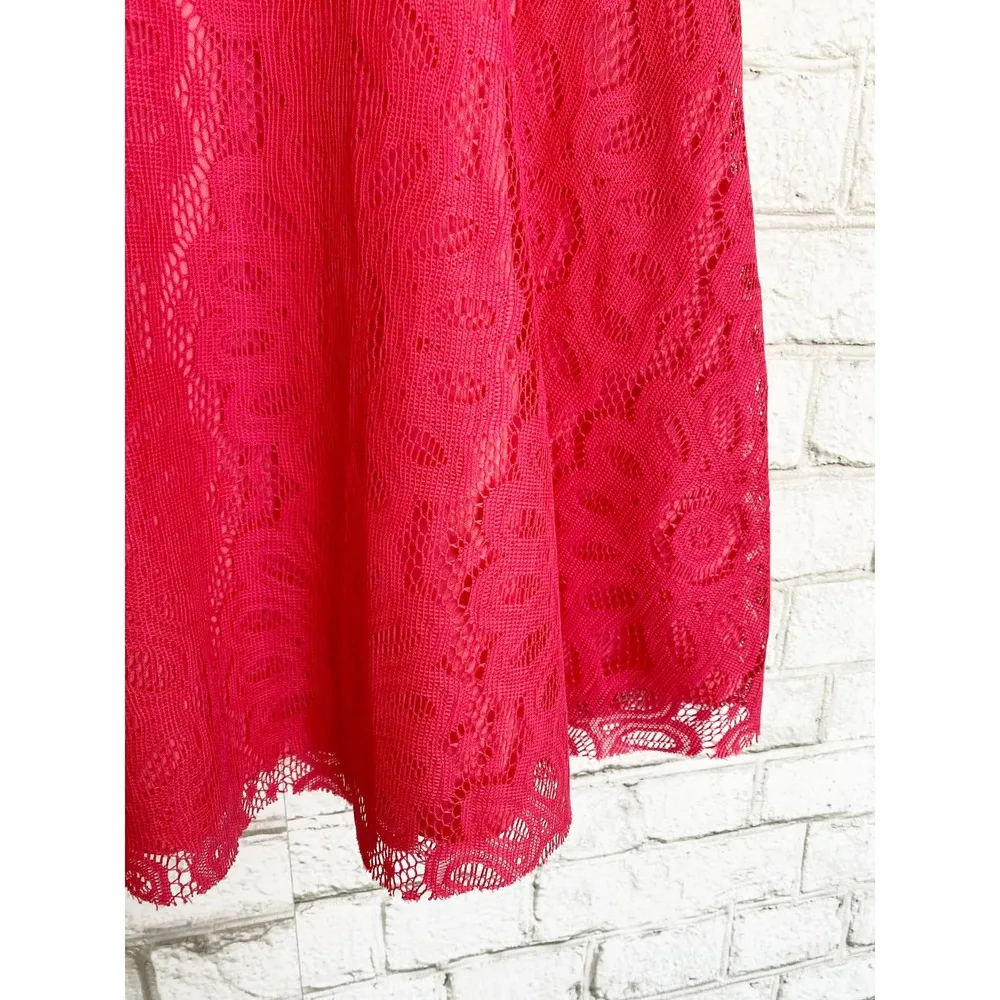 Cute by Daisy Pink Lace Dress Size Medium - Image 3