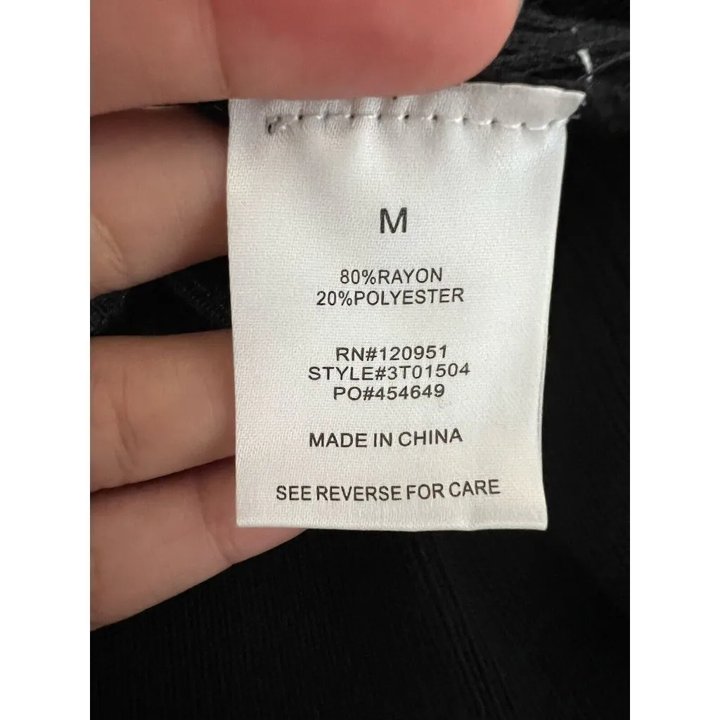 Olive + Oak‎ Women's Black Long Sleeve Pullover Knit Sweater Size Medium Classic - Image 9