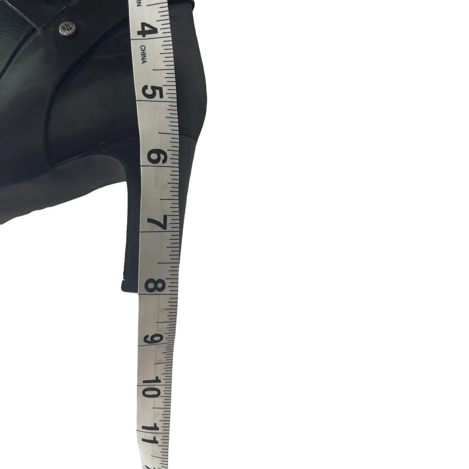 Lauren Ralph‎ Lauren Size 7.5 Black Nadia Leather Old Money 3 IN Bootie Heels - Image 13