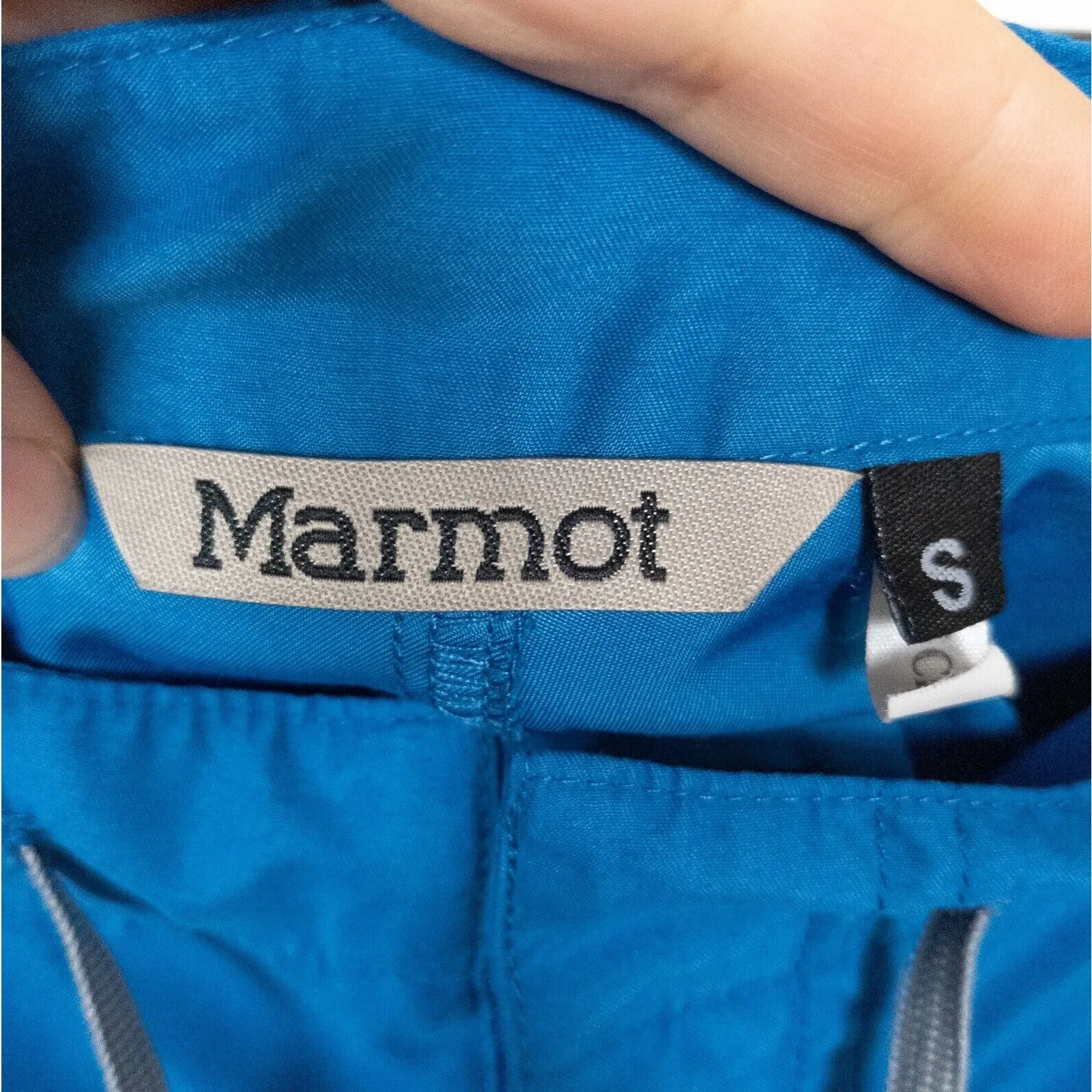 MARMOT Trail Blue Hiking Shorts Zip Fly Drawstring 5" Inseam Women's Small - Image 5