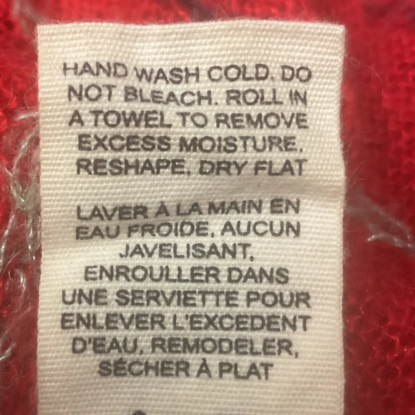 WOOLRICH Women's Mohair Fairisle II Pullover Knit Sweater Old Red Combo Size M - Image 9