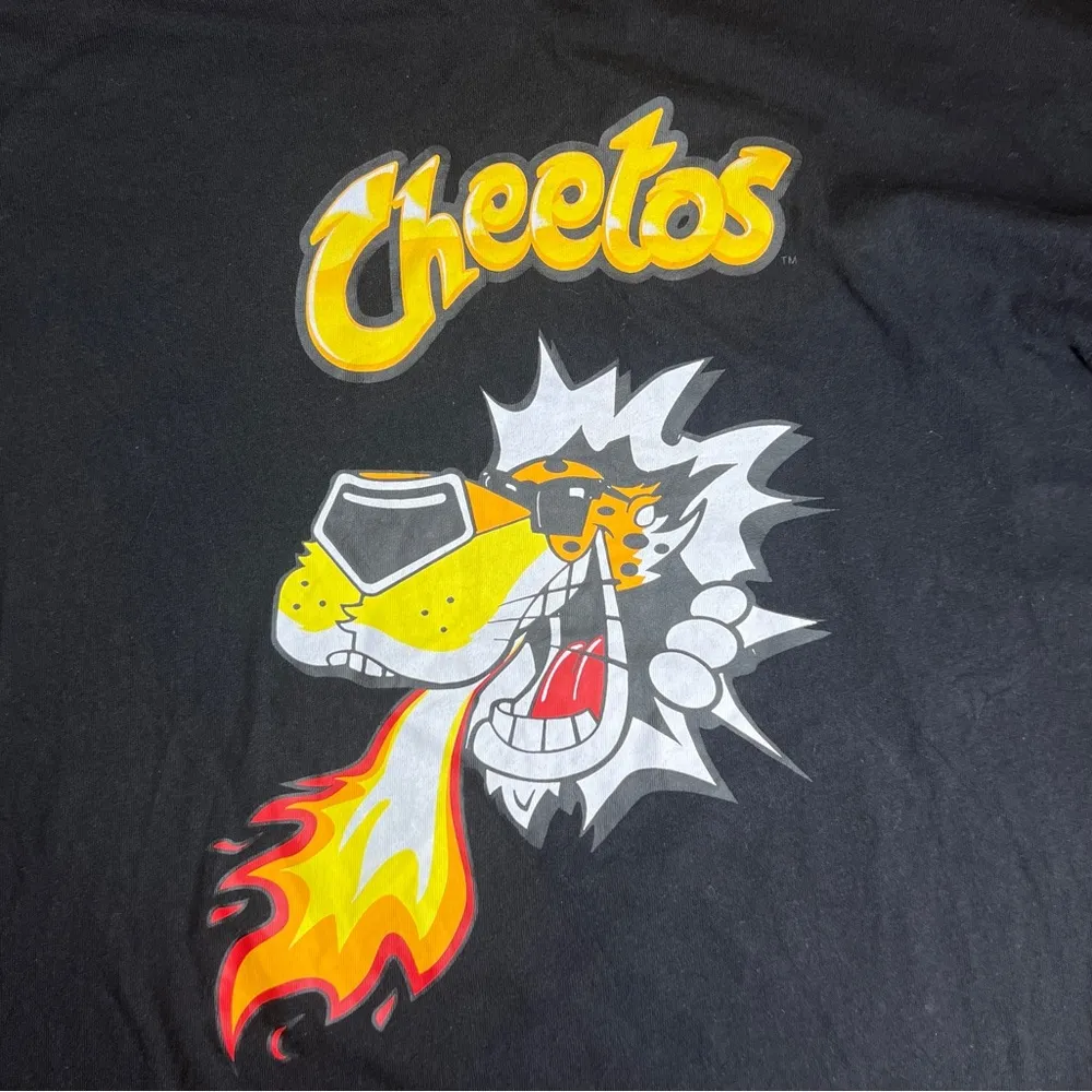 Forever 21 X CHEETOS Flaming Hot Long Sleeve Shirt,Black Flame Sleeves|Size:S - Image 6