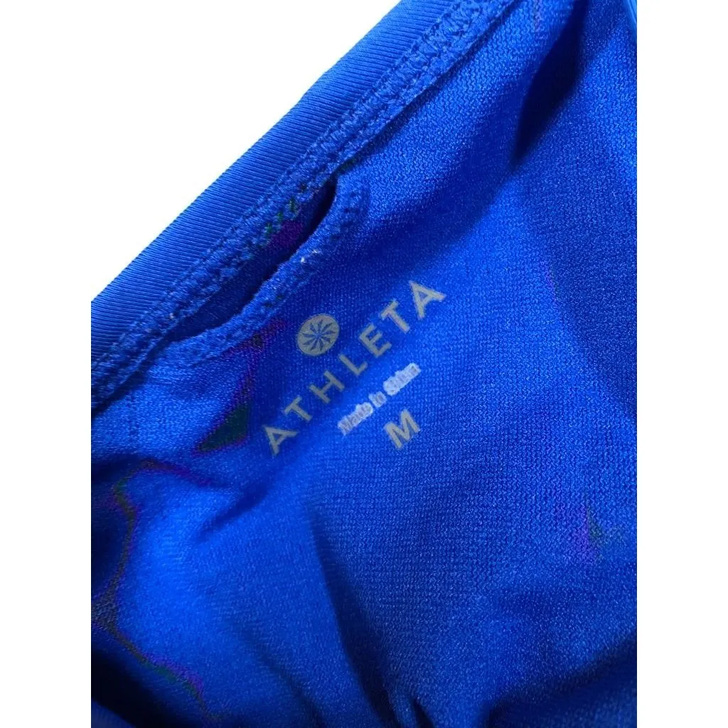 Athleta One Piece Swimsuit 439092 Royal Blue Strappy Athletic Women's Medium M - Image 7
