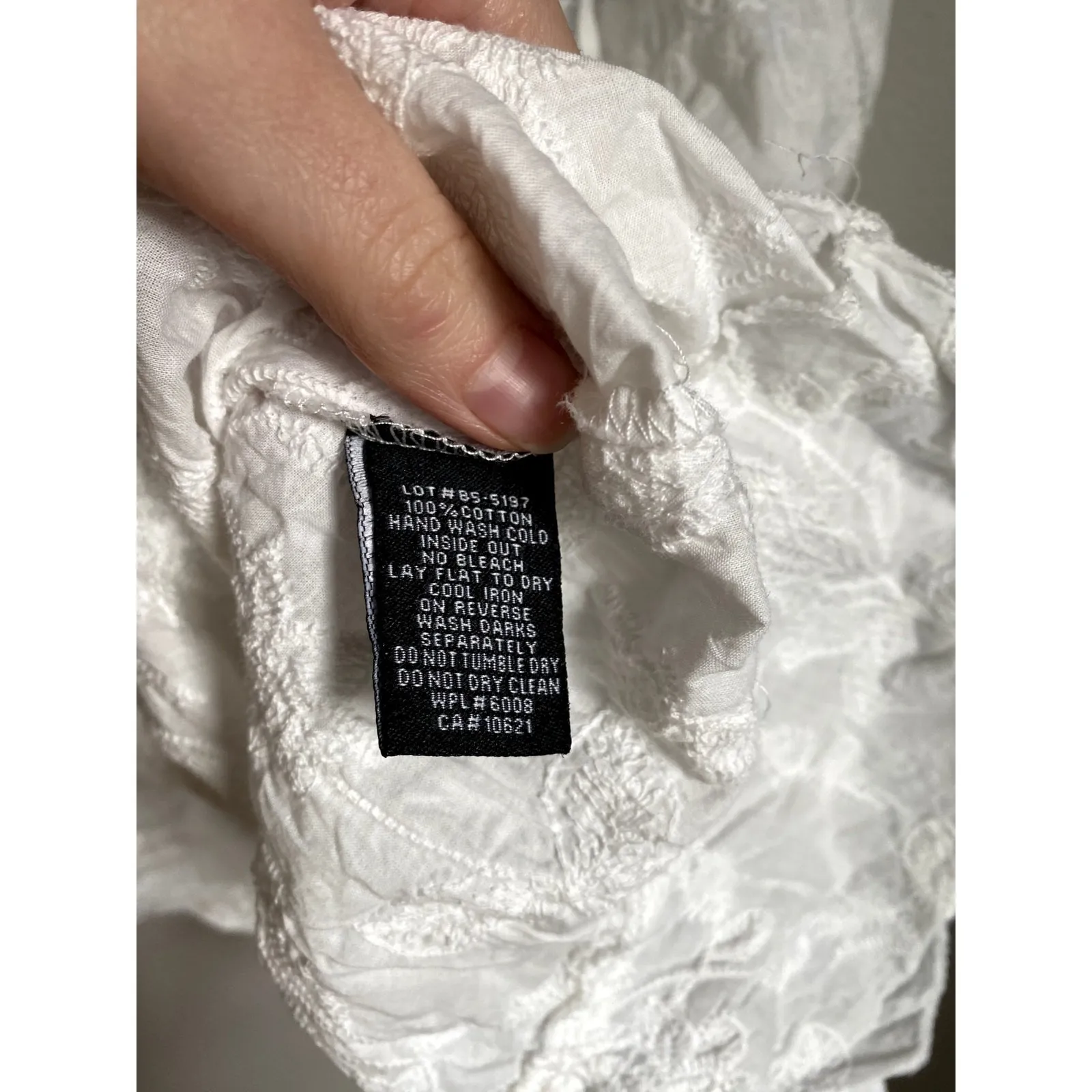 Rock & Roll Cowgirl Lace Floral Cotton Ruffle Dainty‎ Blouse Small Boho Cottage - Image 4