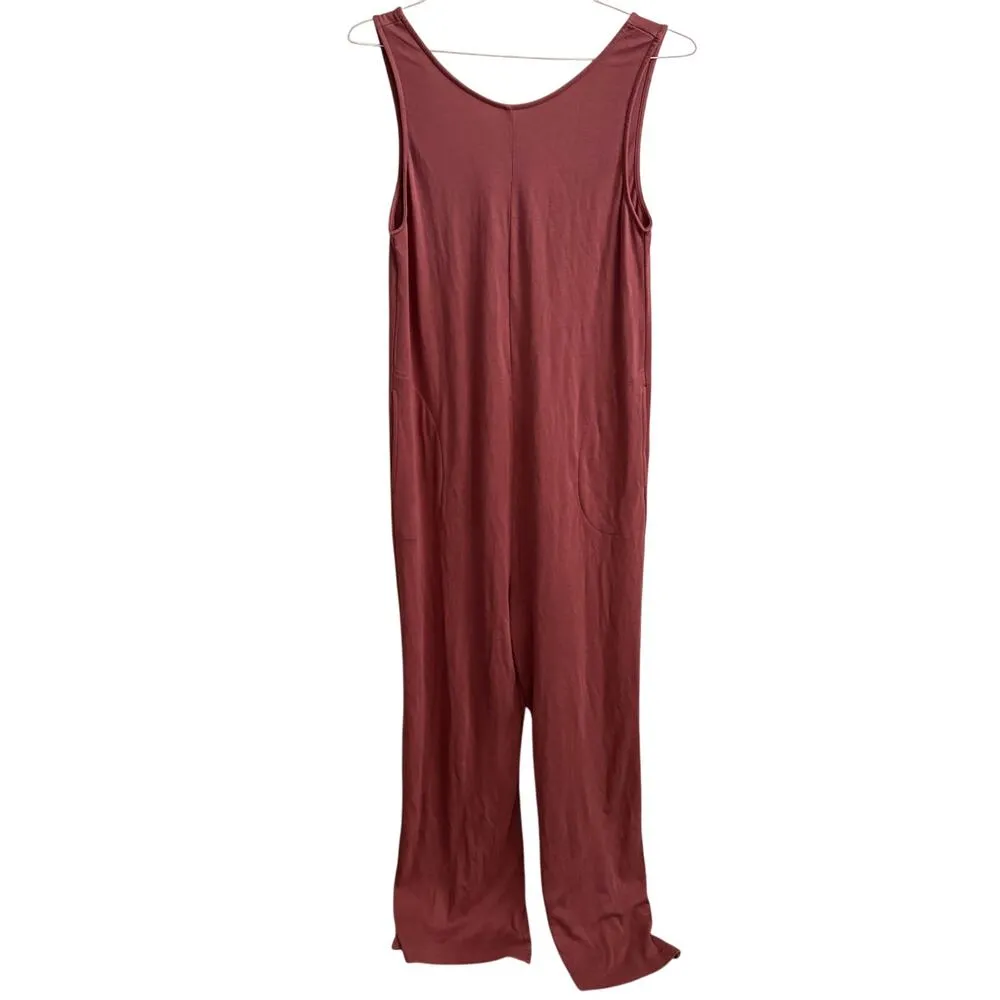 Fabletics Grace Relaxed Wide Leg Jumpsuit XL Women’s Dark Rouge - Image 2