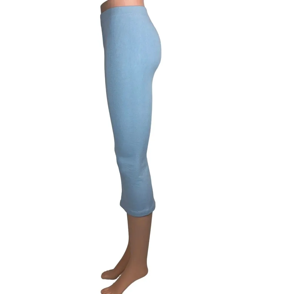 Zara NWT Women's Light Blue Cotton Seamless Fitted Midi Pencil Skirt Size XS/S - Image 3