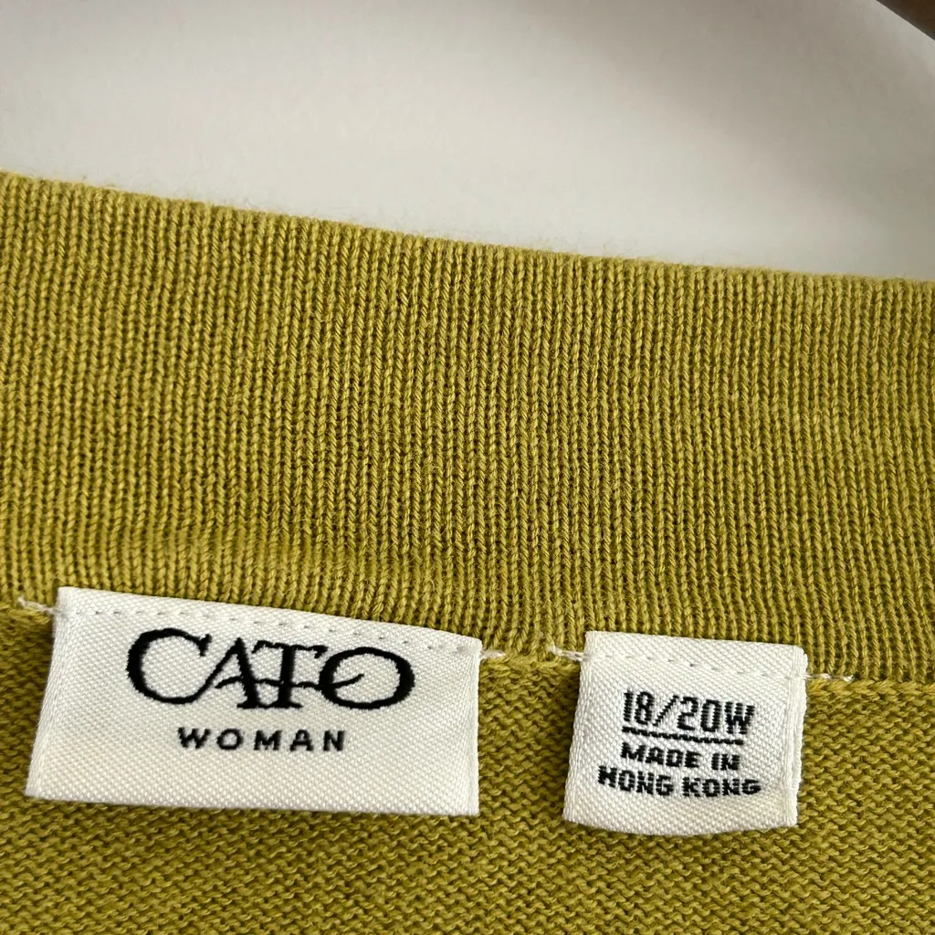 Cato 3/4 Sleeve Cardigan Green Size 18 / 20W - Image 6