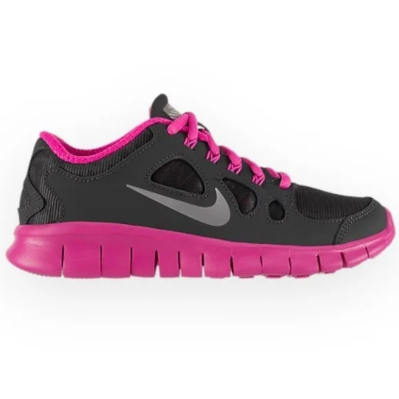 Nike Free Run 5.0 Metallic Silver Mesh Animal Print Fusion Pink Running Shoes - Image 30