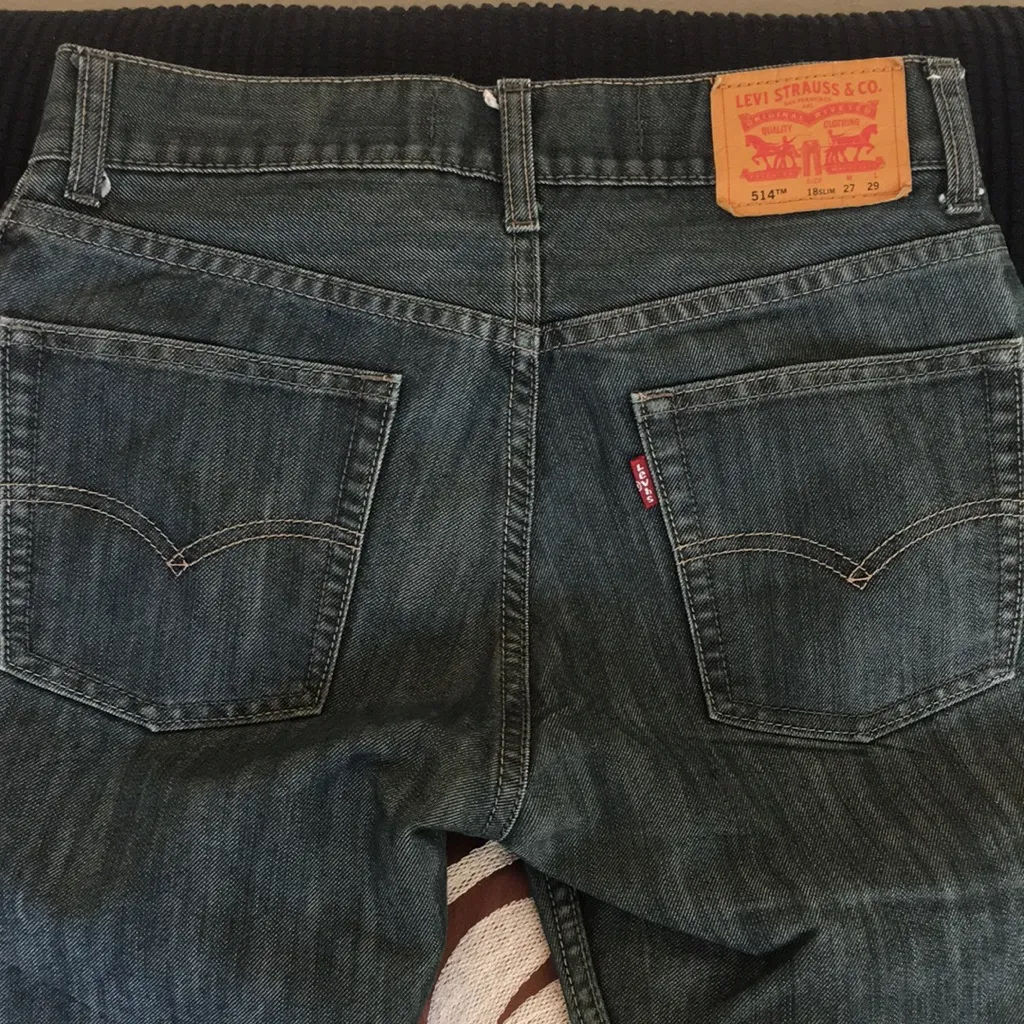 Levi’s 514 jeans 18 slim 27W 29L Straight Leg - Image 6