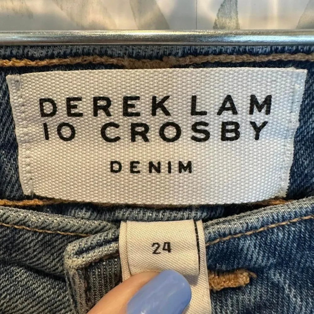 Derek‎ Lam 10 Crosby Kate Colorblocked High Waist Straight Leg Jeans Sz 24 - Image 4