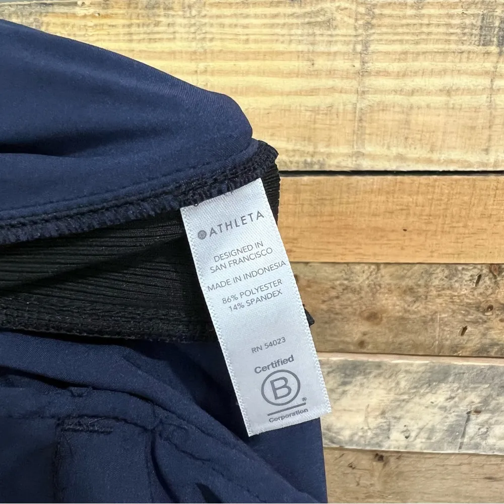 ATHLETA Brooklyn Jogger Pant Navy Blue Python Snake Print Size 6 - Image 8