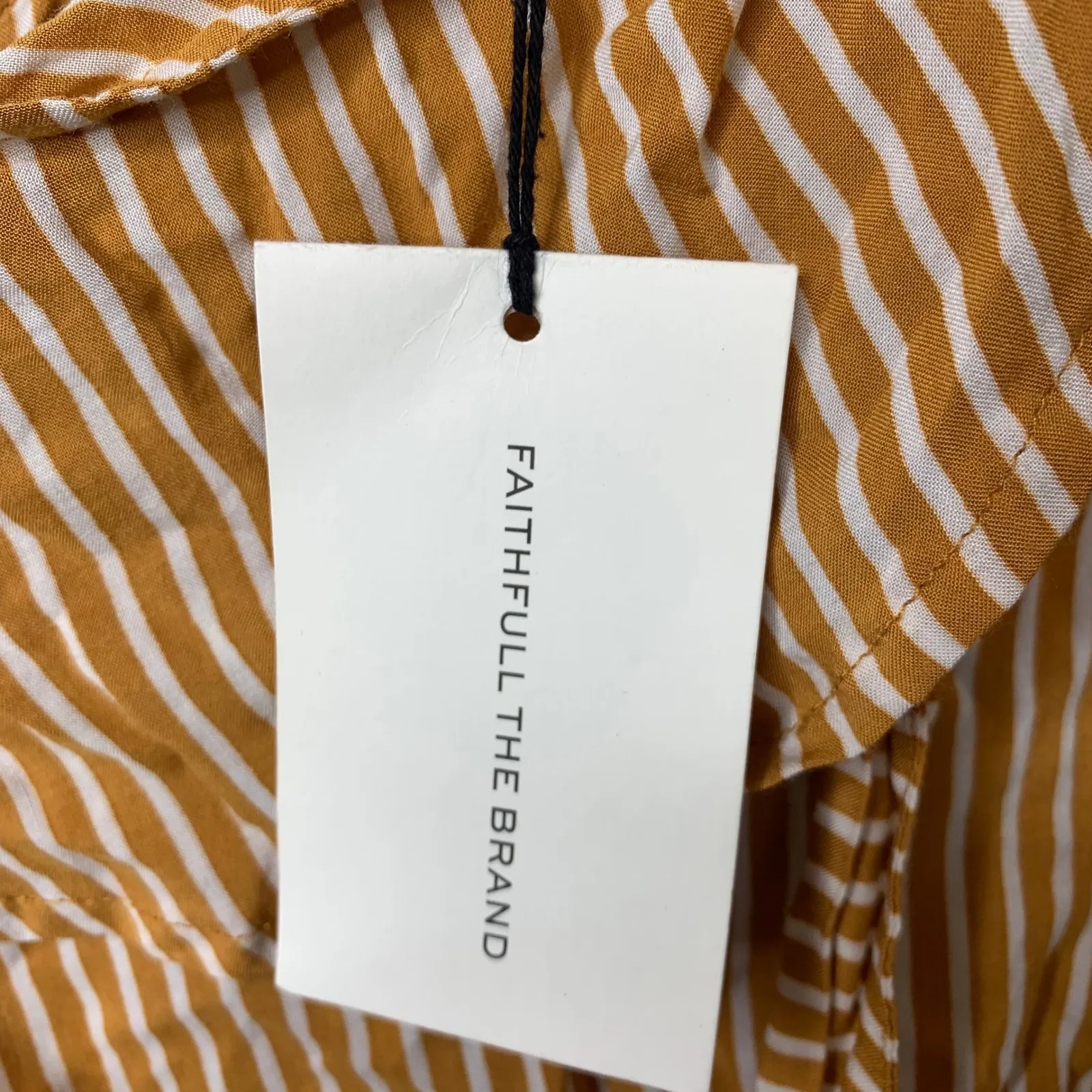 Anthropologie striped yellow‎ marigold romper playsuit XS boho summer festival - Image 7