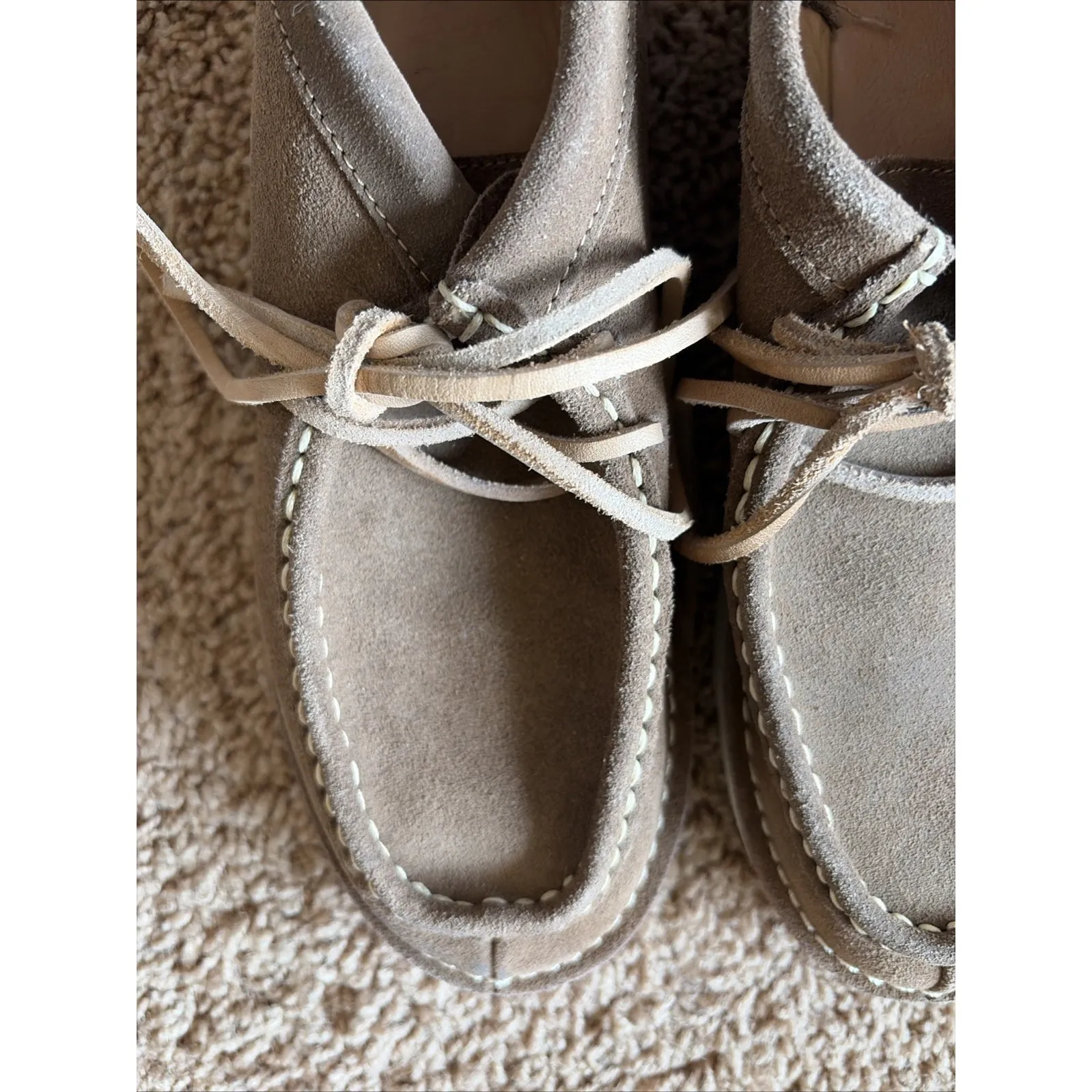 Beek Brown Suede Lace Up Wallabee Moccasin Toe Casual Comfort Shoes Womens 8 - Image 5