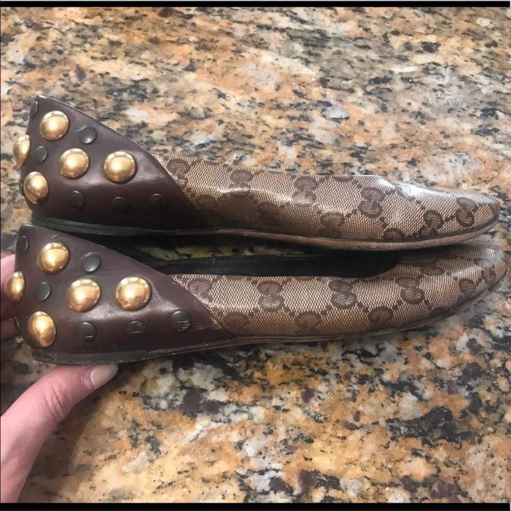 Gucci Logo Babouska Flats sz6. - Image 3