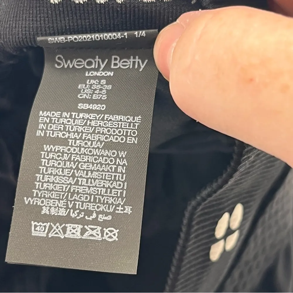 Sweaty Betty Womens Size Small Black Stamina Workout Sports Bra Athletic Gym NEW - Image 4