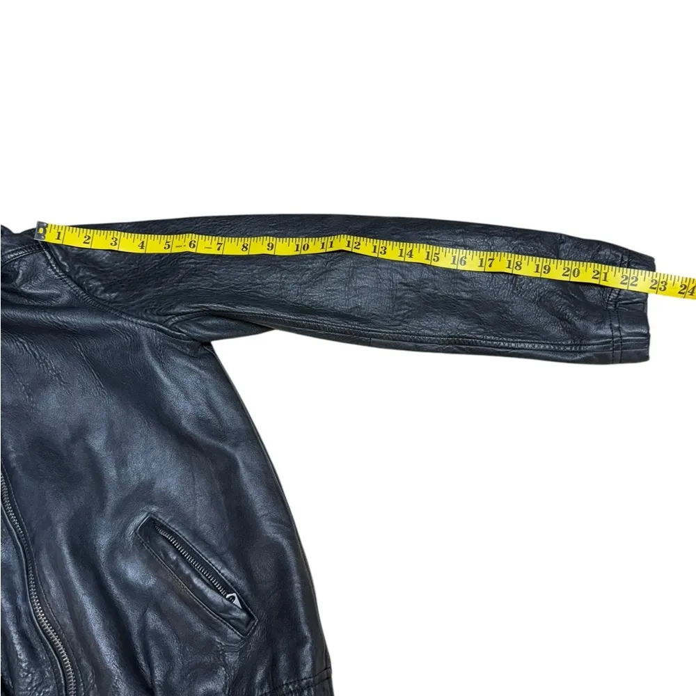 Lucky Brand Ana 100% Lamb Leather Jacket Moto Full Zip Womens Size XS Bomber - Image 13